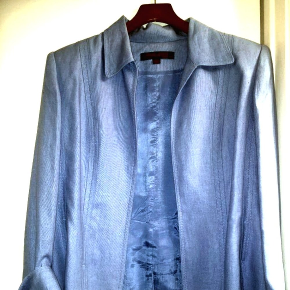 Anne Klein linen open-front jacket